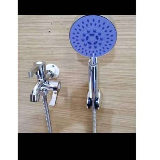 a faucet and a shower head.