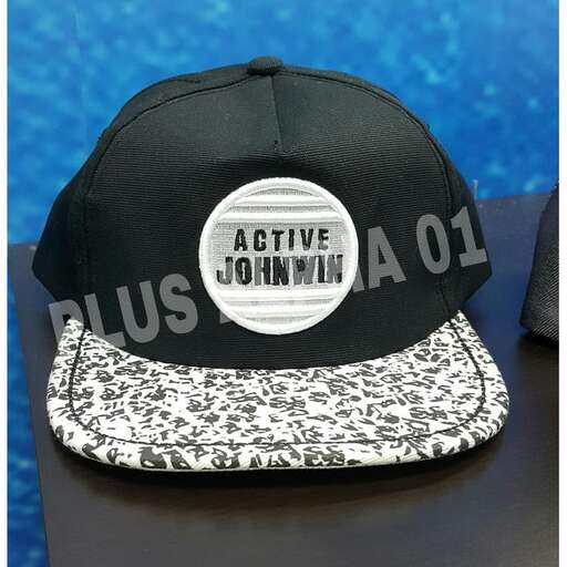 a cap with a logo on it.