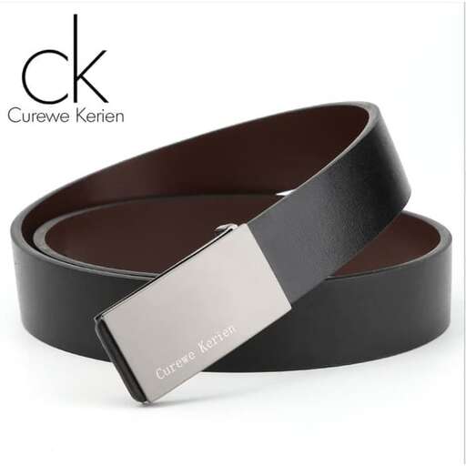 a belt made of leather.