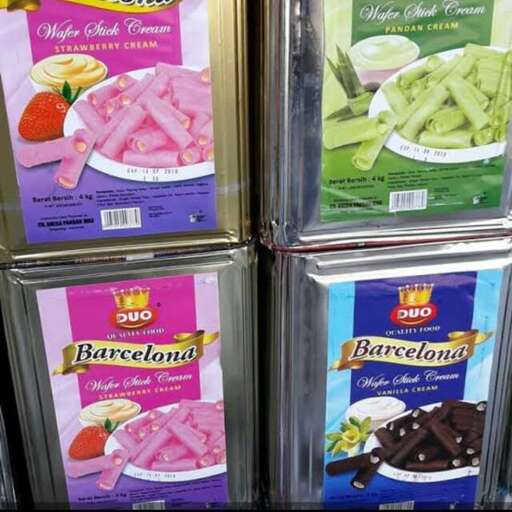 a display case of different types of food.