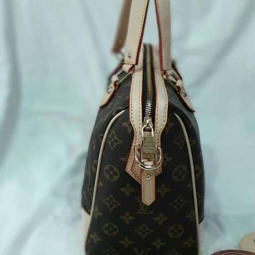 a bag made from a leather and leather.