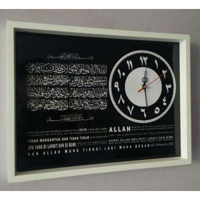 a clock that is on a wall.
