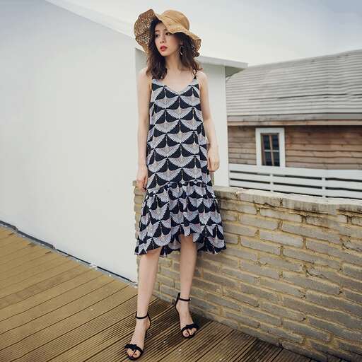the dress is a print from the collection.
