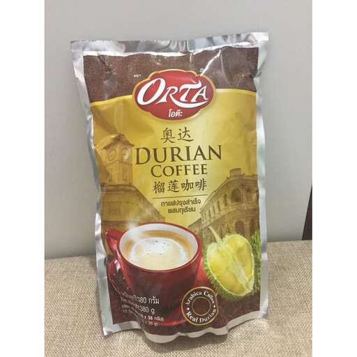 a bag of food with a drink