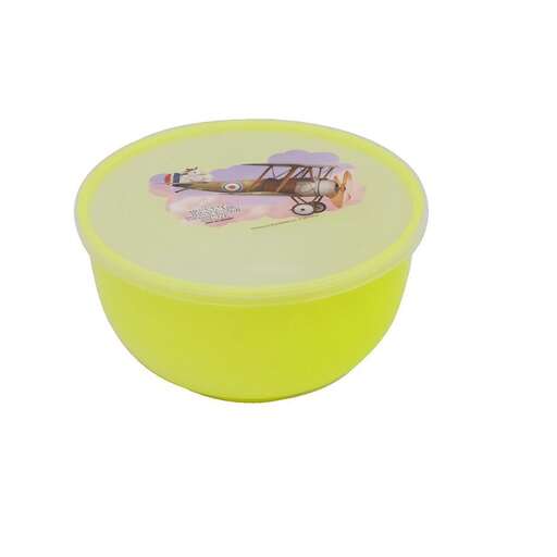 a plastic container with a picture of a car