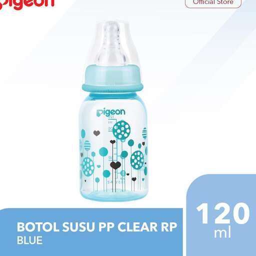baby bottle with a blue design