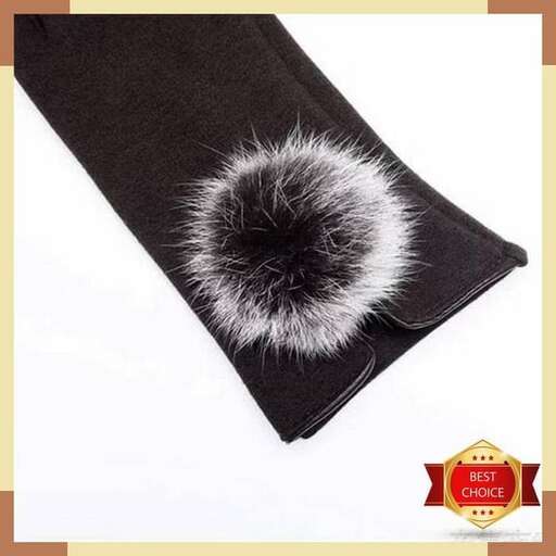 wool felted fur ring in black and white