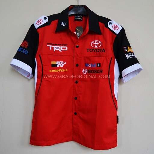 the jersey is a red and black jersey with white trim.