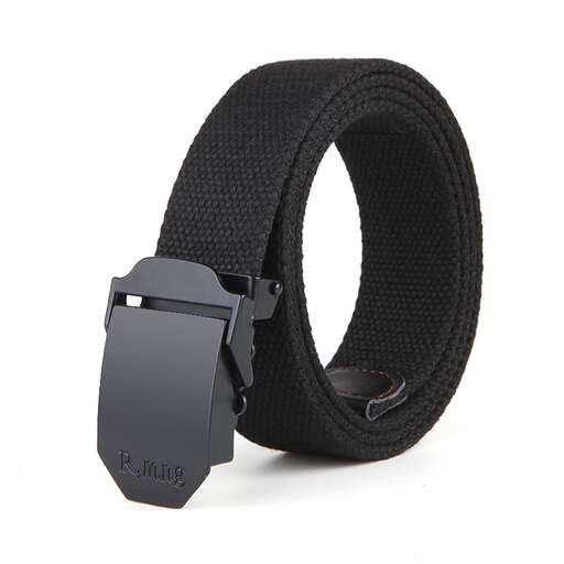 black leather belt with a buckle