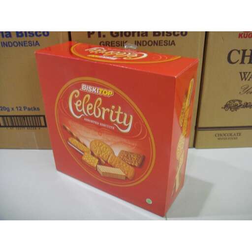a box of food that was on a table in a store.