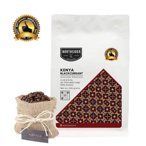 a bag of coffee beans and a dog food