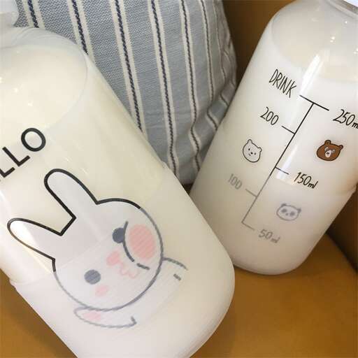 a bottle of milk and a bottle of milk.