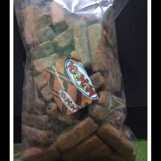 a bag of food that is made out of sticks.