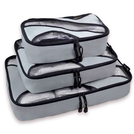a set of open storage containers