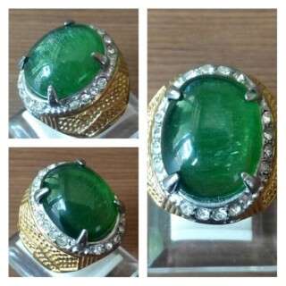 a ring made of emeralds