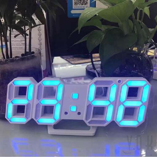 a digital clock with led lights