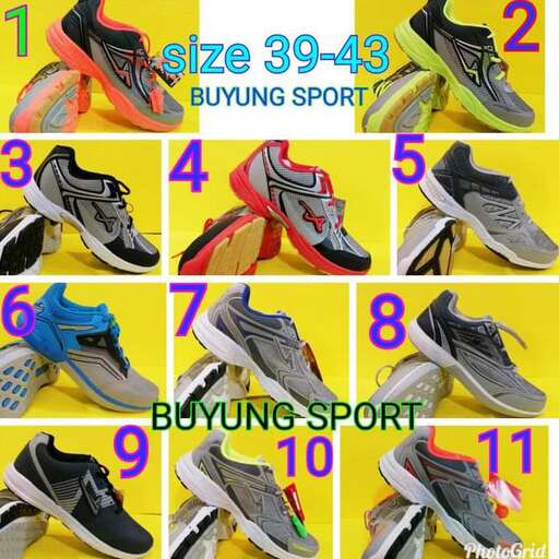 a number of shoes in different colors