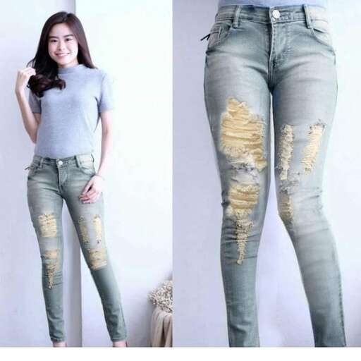 jeans with torn jeans for a girl