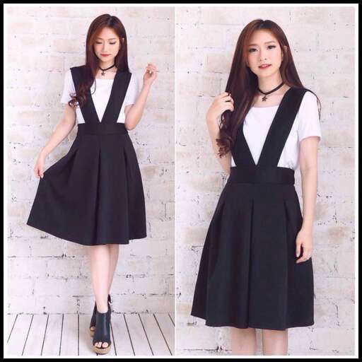 person in a black dress