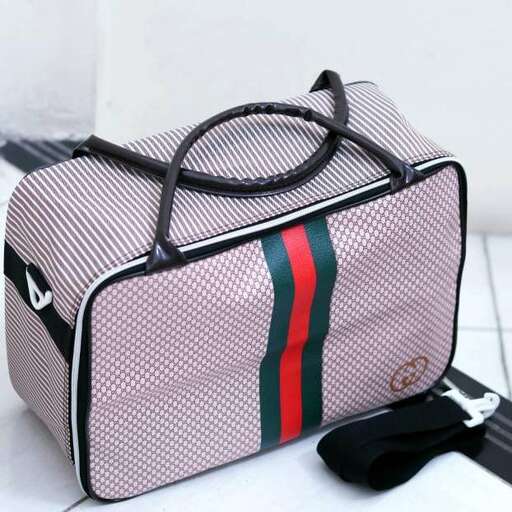 a bag with a striped stripe.