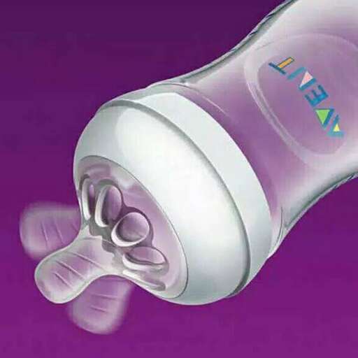 a bottle of baby's milk.