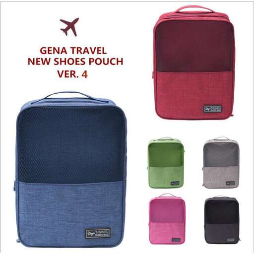 a bag that is sitting on a white surface.