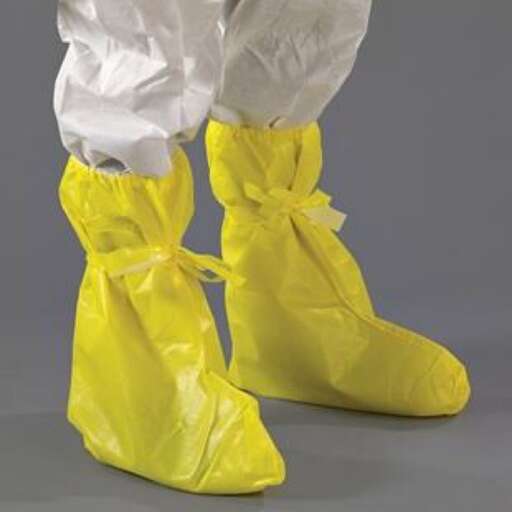 a pair of yellow boots