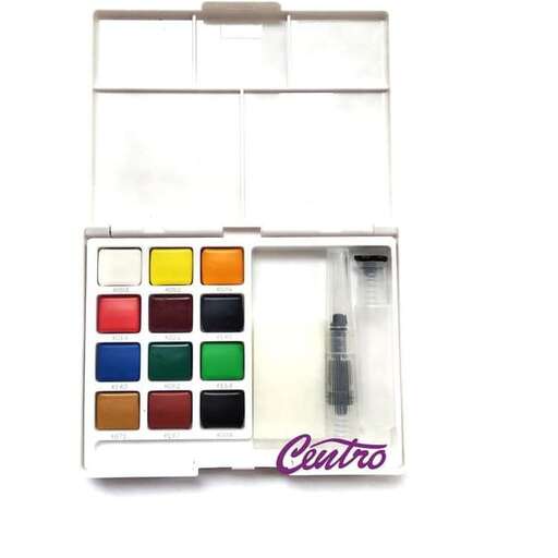a box of lip gloss, a pen, and a pen in it.