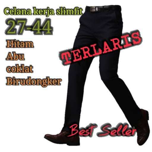 a pair of black jeans with a black belt.