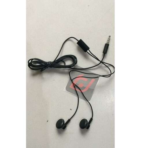 a pair of headphones with a plugged in.