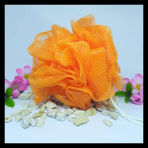 orange flower bouquet in progress