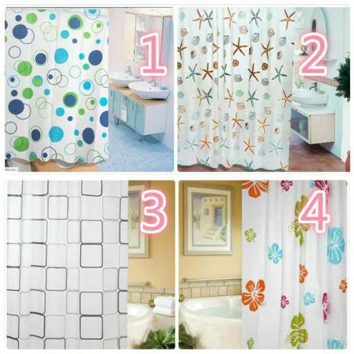 a set of three different bathroom designs.