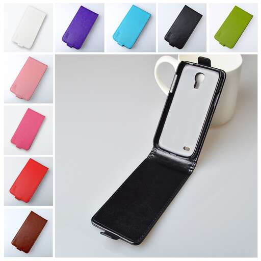 a cell phone with a black case and a white handle.