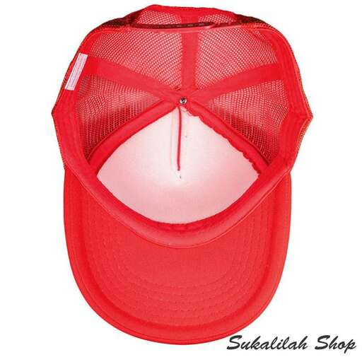 red baseball cap with a white inside