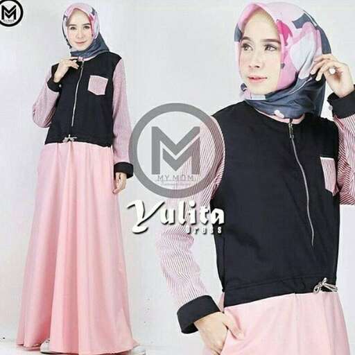 person in a pink and black dress