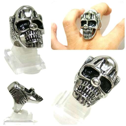 a skull made of plastic.