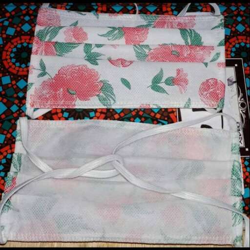 a bag of flowers in a japanese japanese fabric.