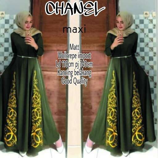 a woman in a green dress