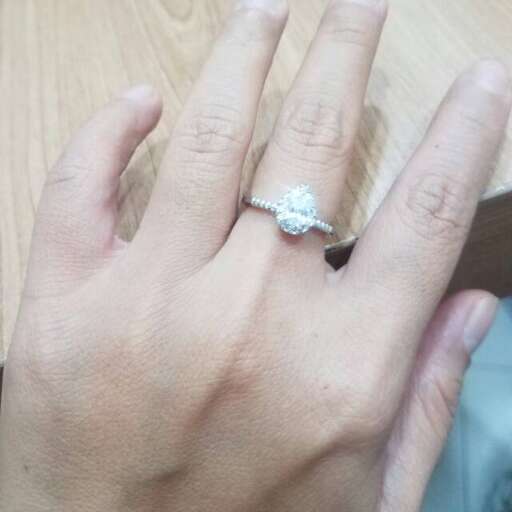 i'm not sure what this ring is, but it's a pretty big diamond.