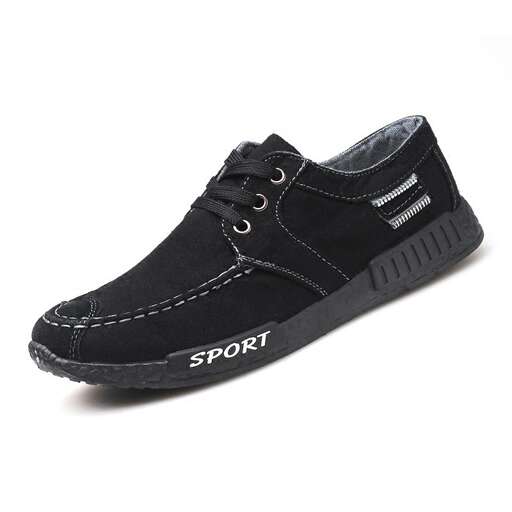 men's black men's shoes with a white background