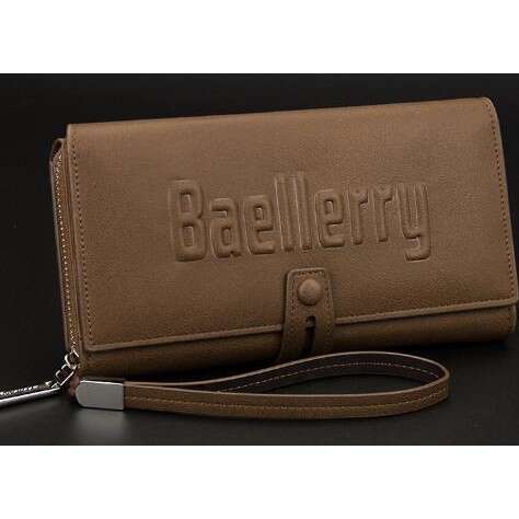 a small leather bag with a zipper.