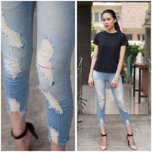 jeans with a black tee