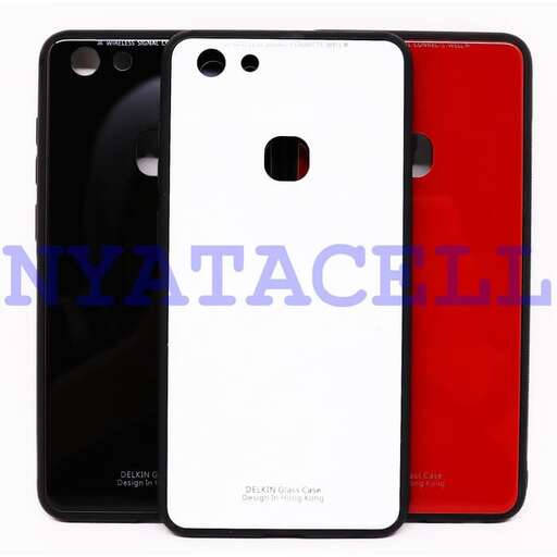 a black and red smartphone with a red cover.