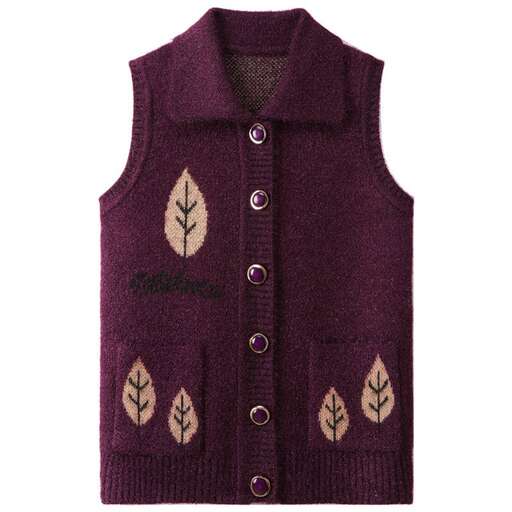 vest with a floral motif