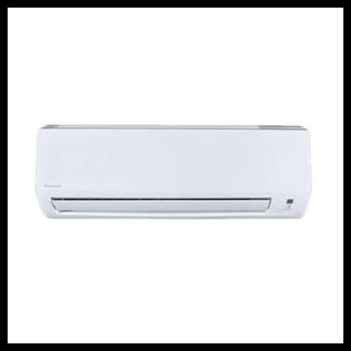 a white air conditioning unit with a black frame.