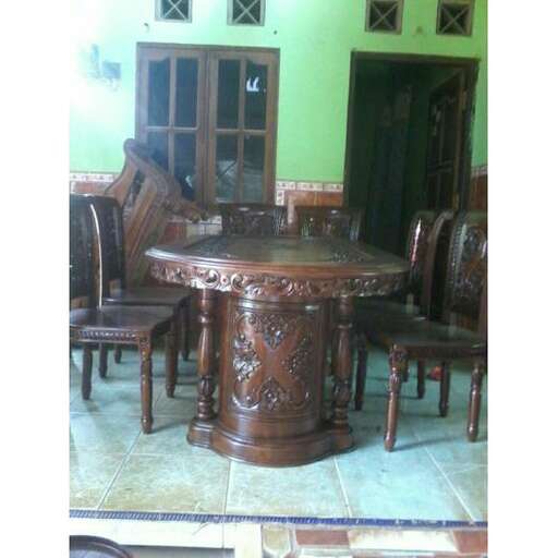 a table in the dining room