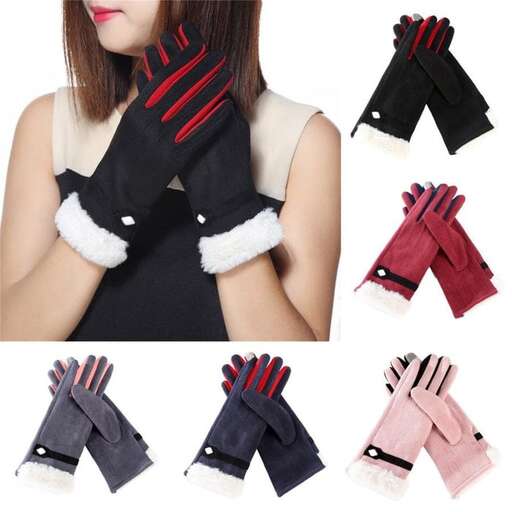 gloves for the girl with red lips