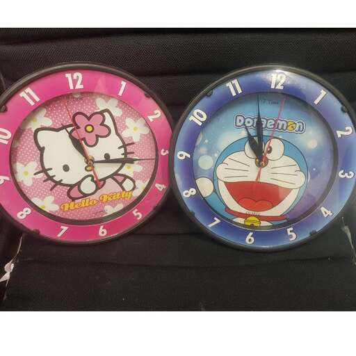 a clock with a cat face on it