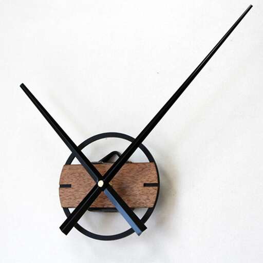 a clock made of wood and metal.