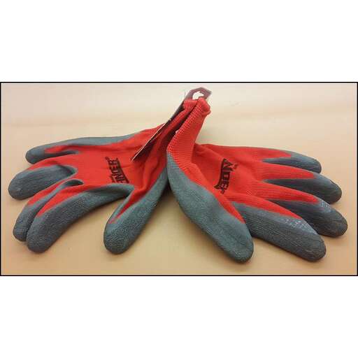 gloves in red and black